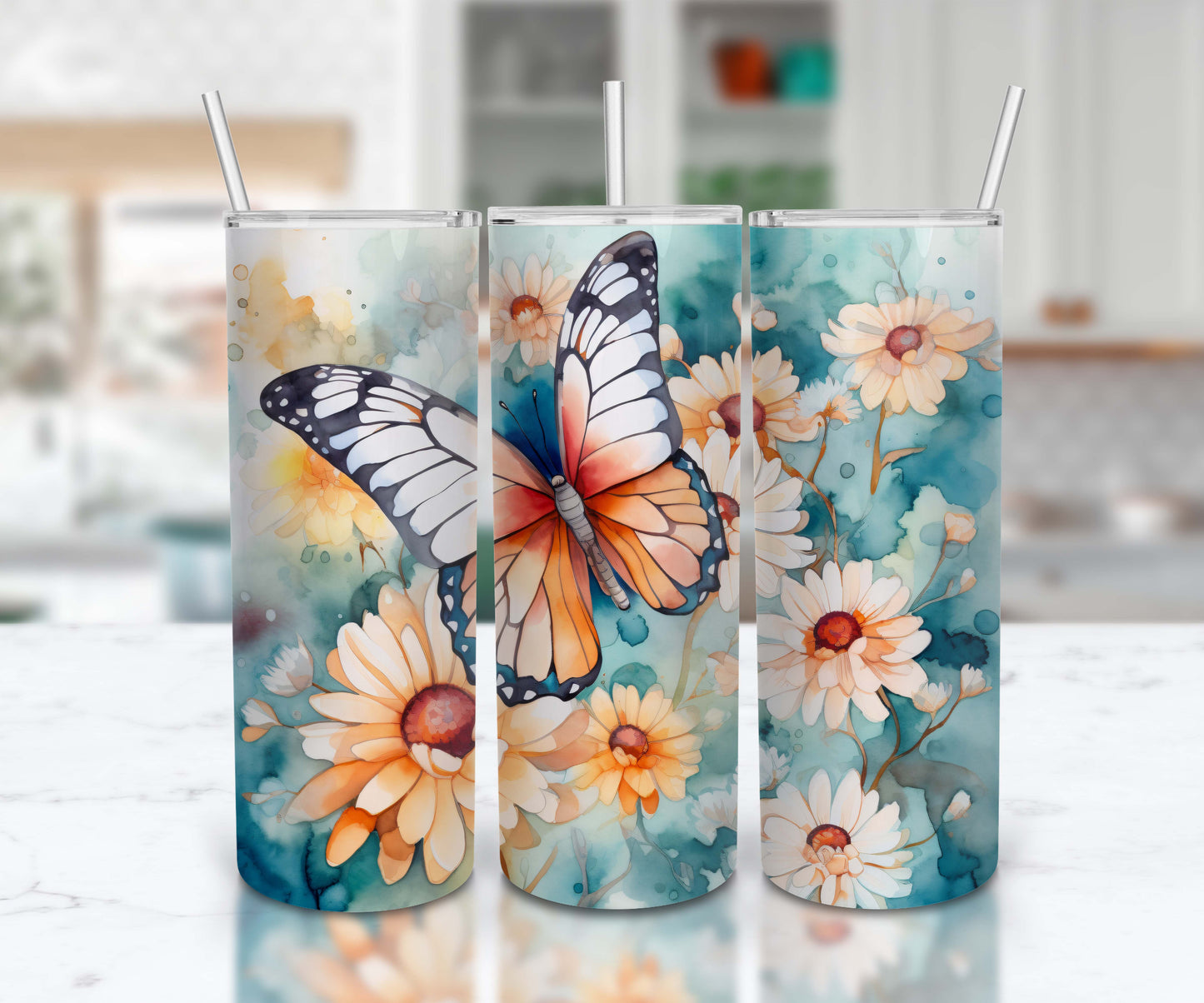Butterfly Aqua BG