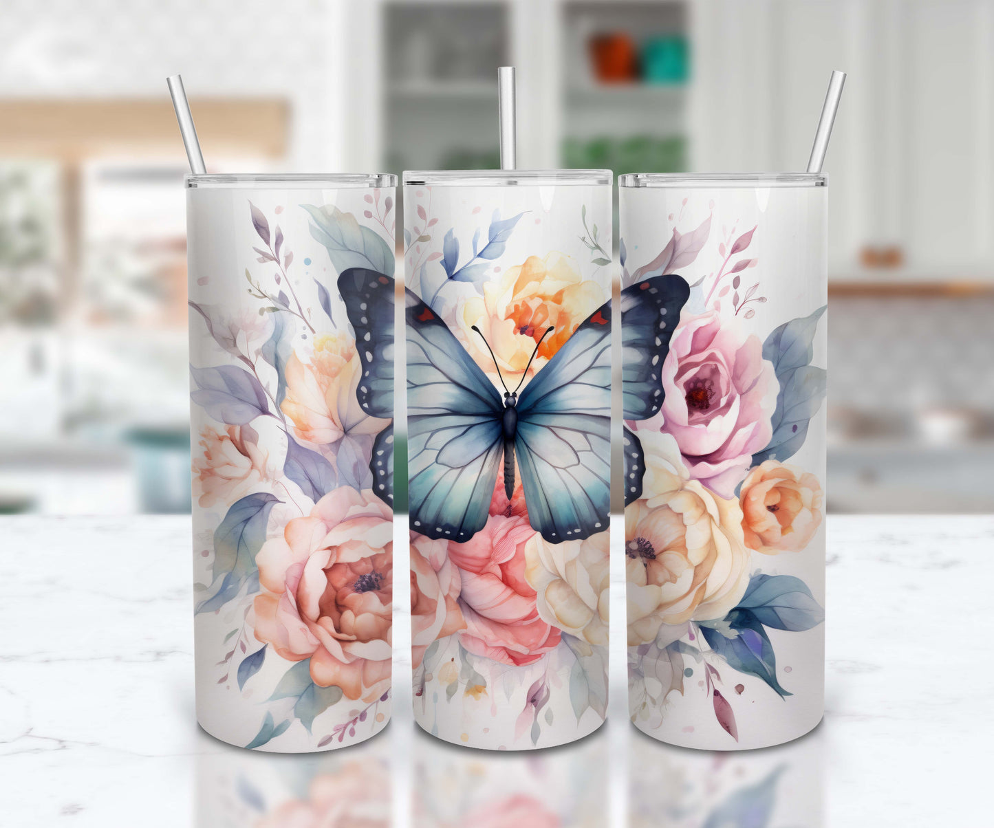 Dark Blue Butterfly Flowers