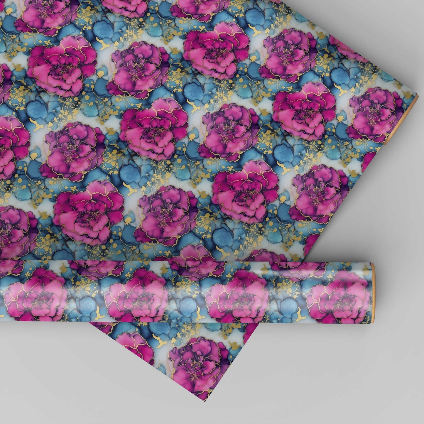 Pink Alcohol Ink Flowers