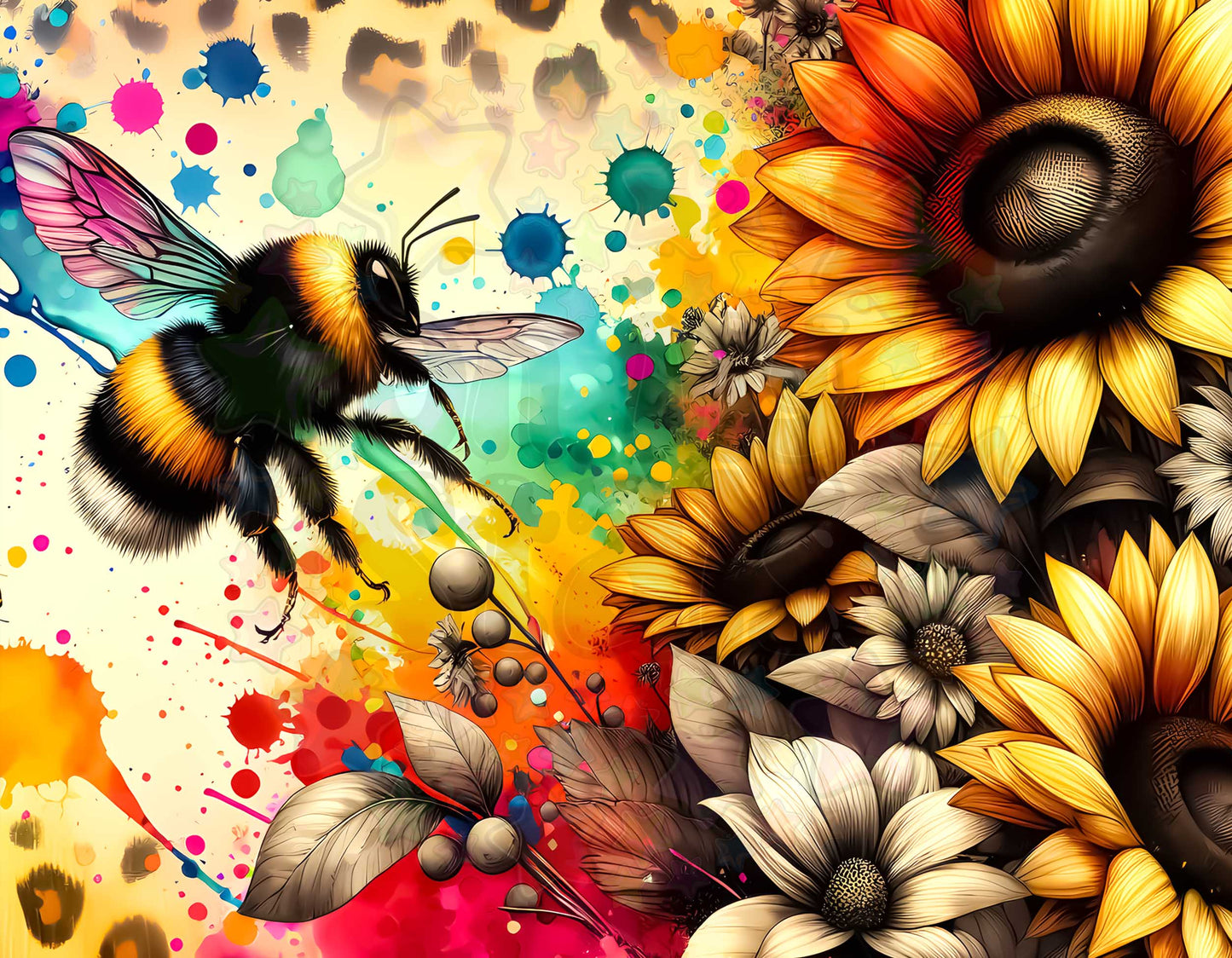 Bee Sunflowers