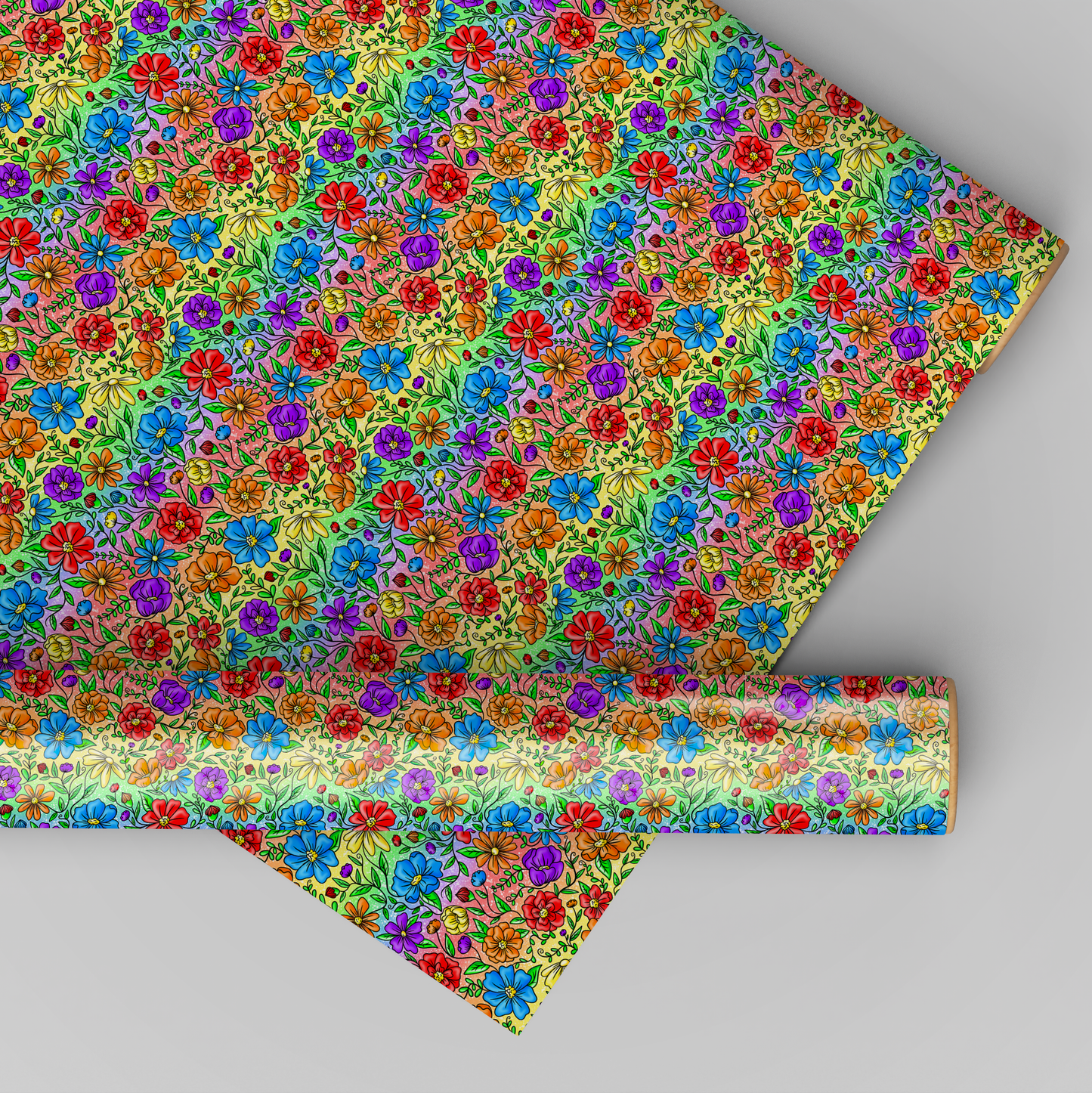 Bright Rainbow Flowers