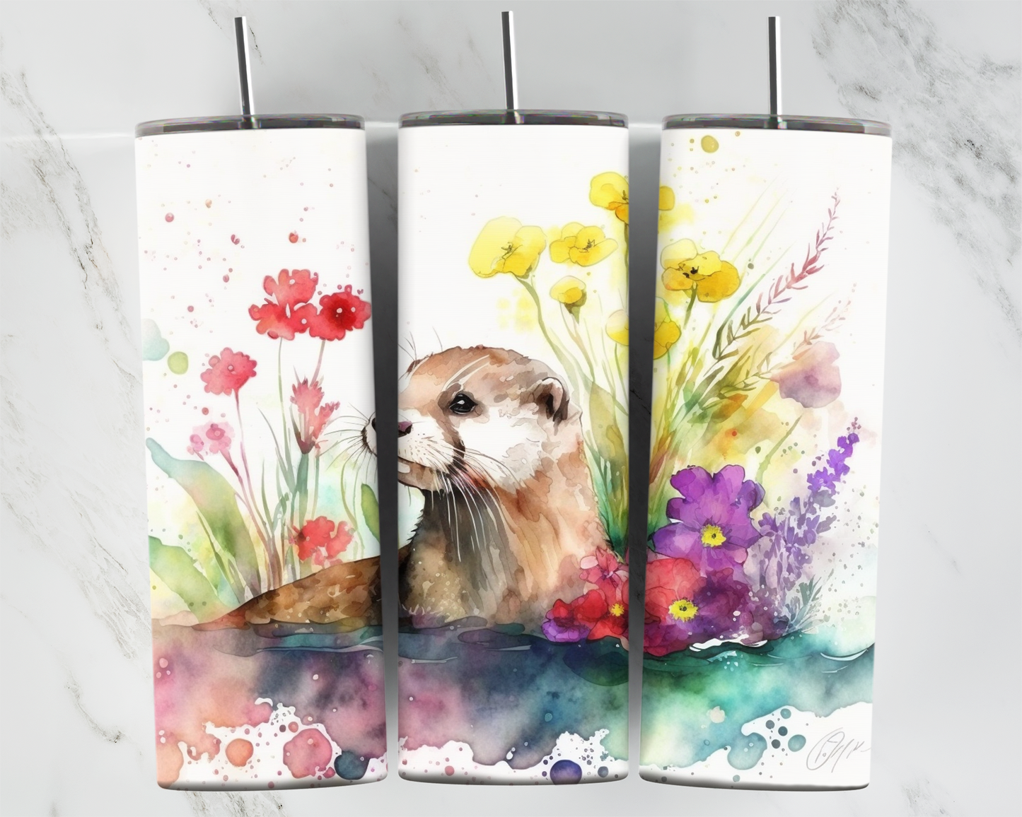 Watercolour Otter