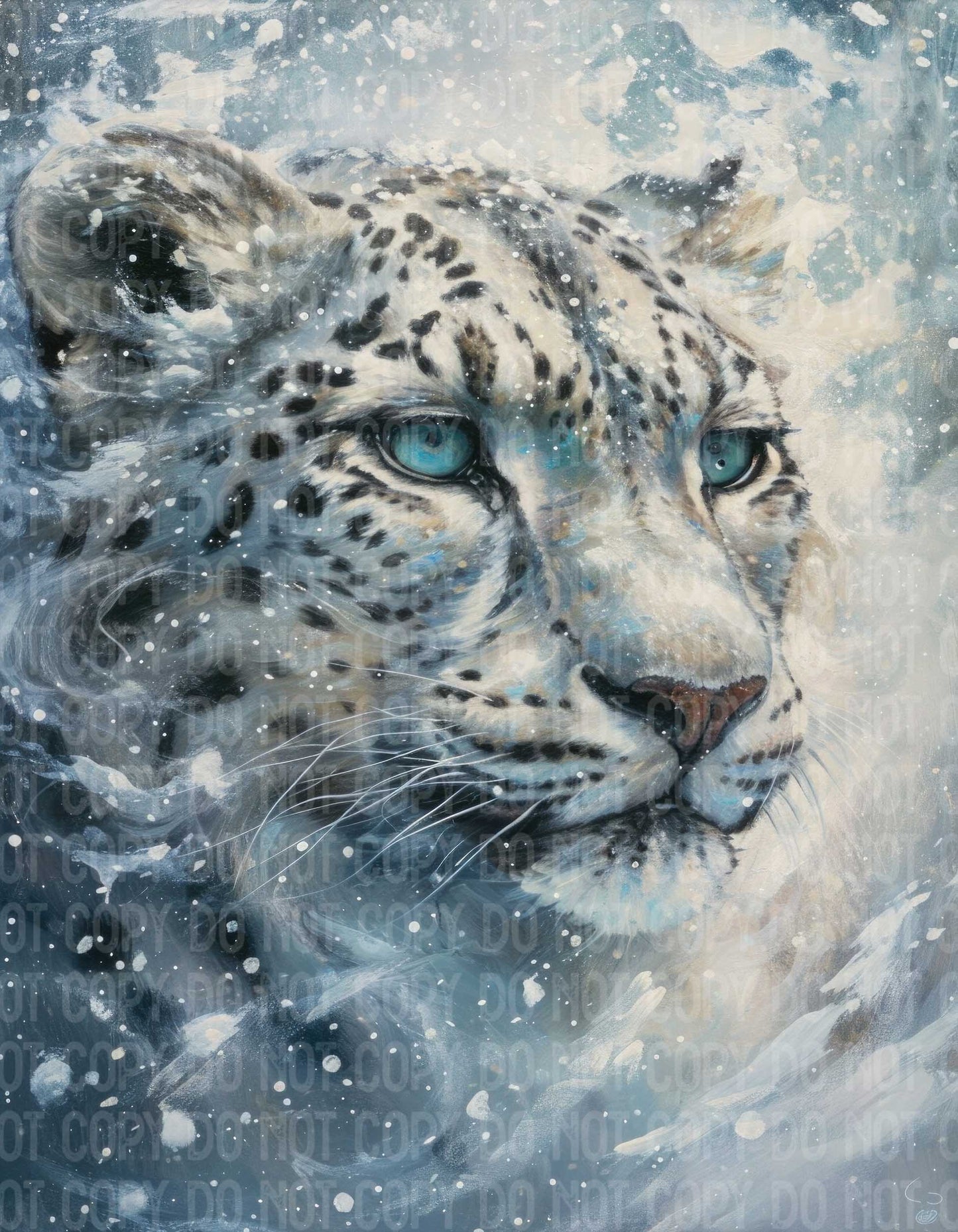 Frozen Lands Snow Leopard Face
