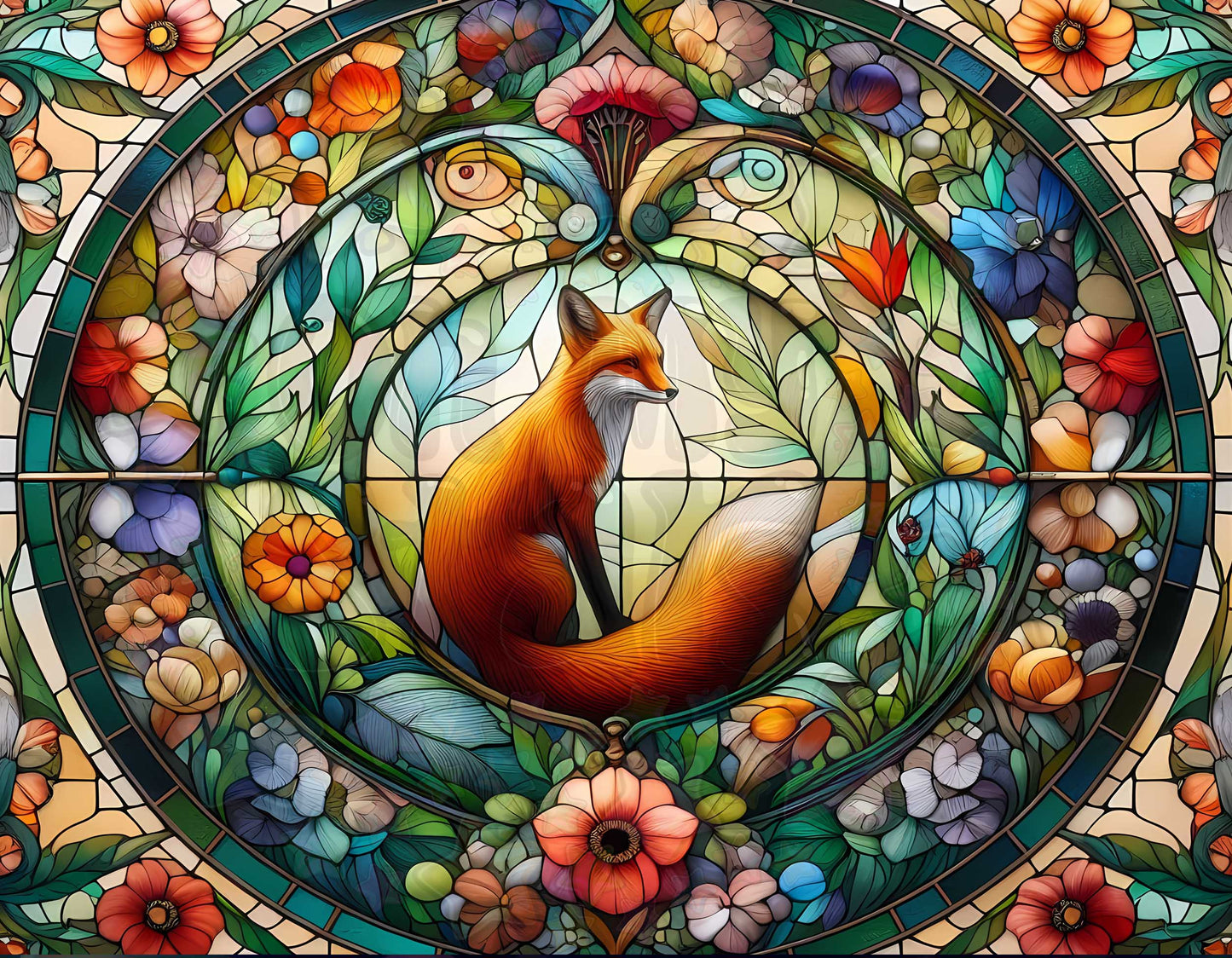 Fox Stained Glass