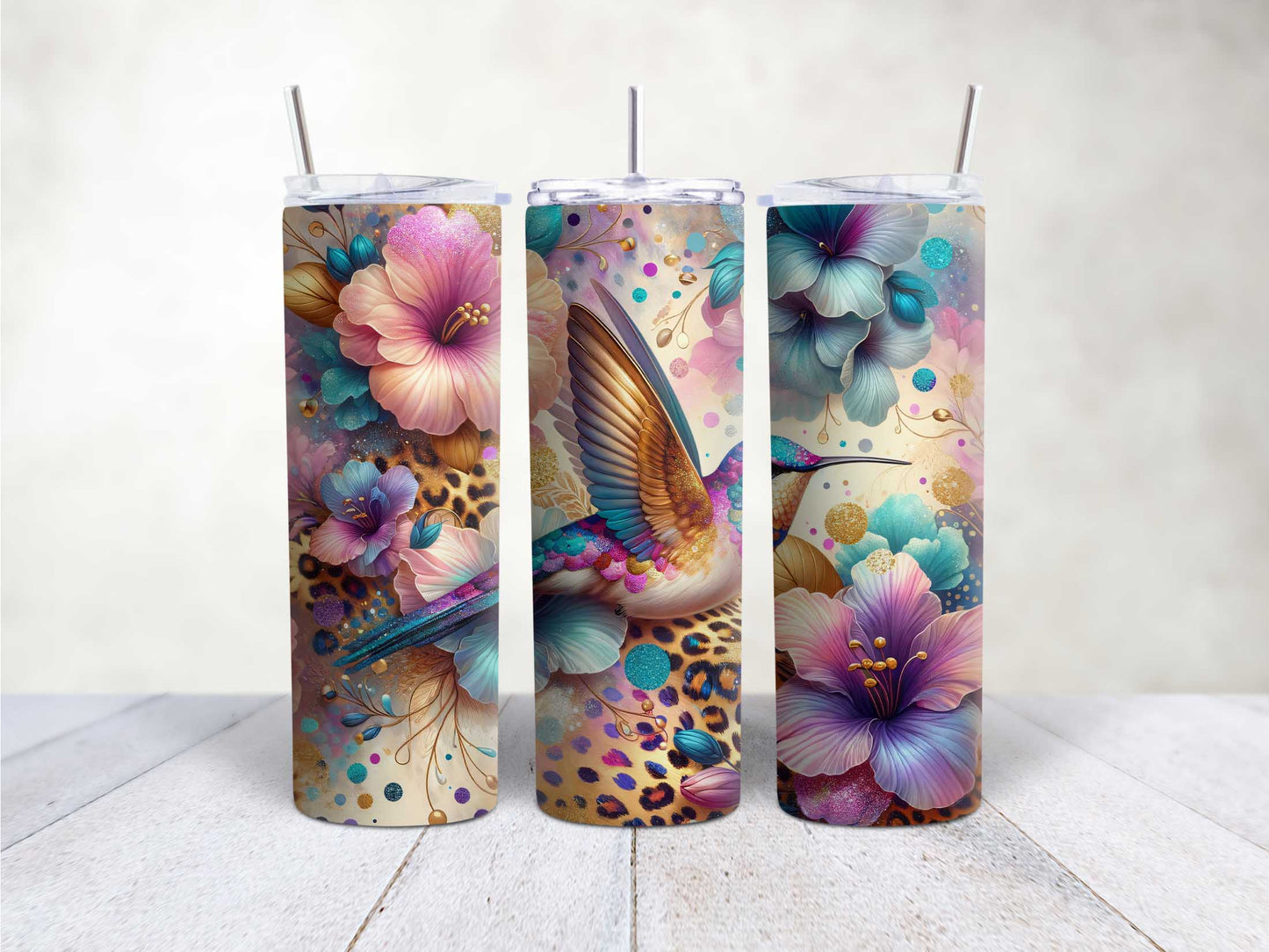 Pink and Gold Hummingbird