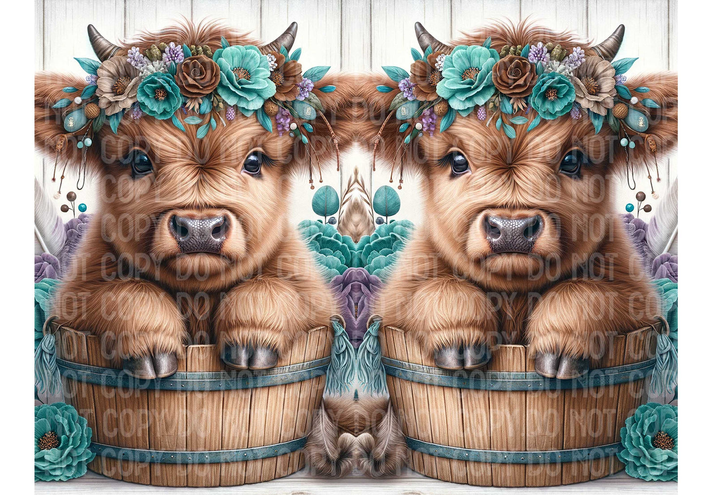 Boho Highland Cow