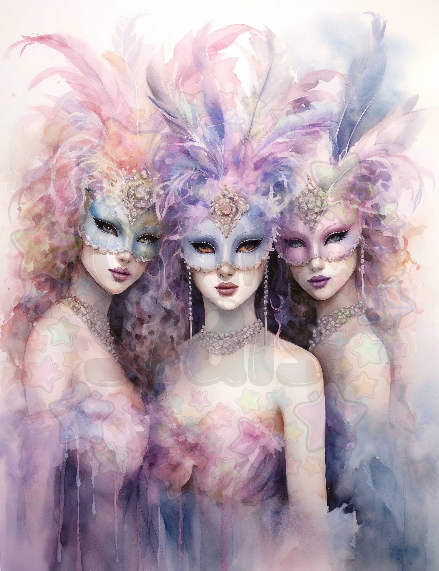 Pastel Masquerade Triple