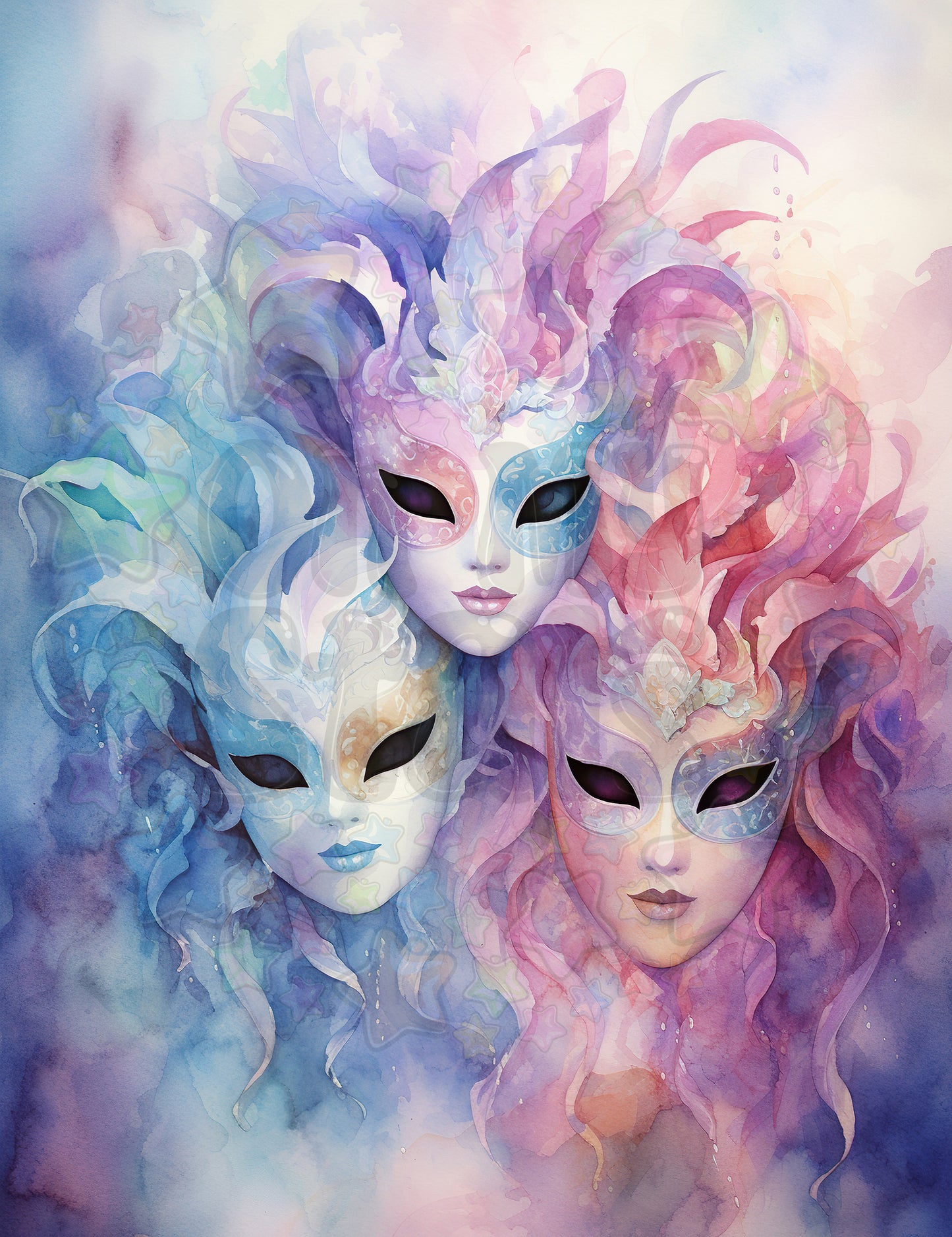 Pastel Masquerade Masks