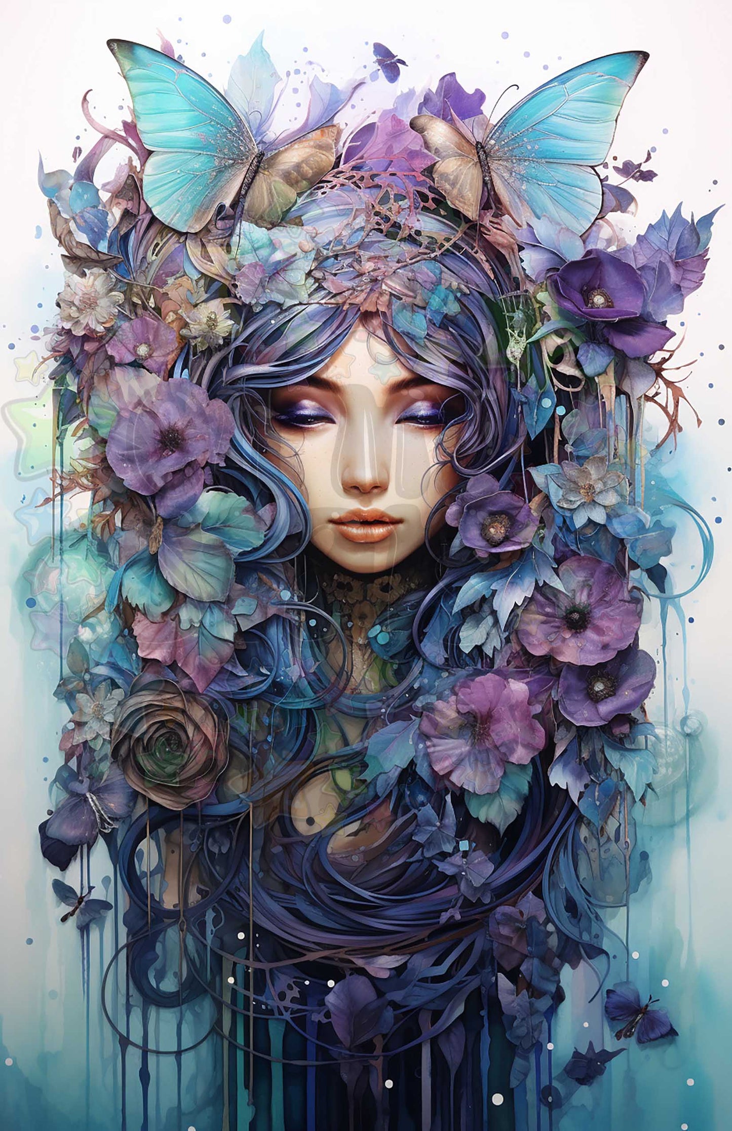 Fairy Looking Down Flowers