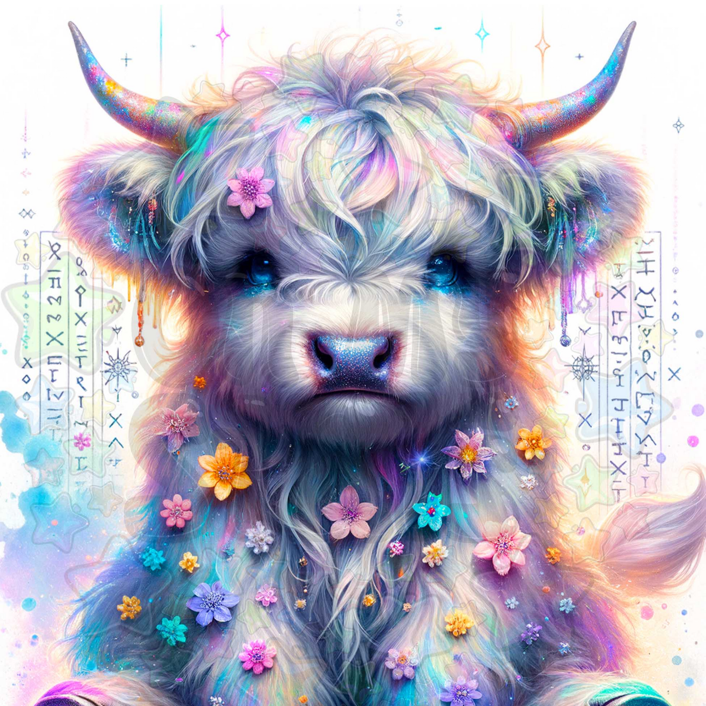 Pastel Highland Cow