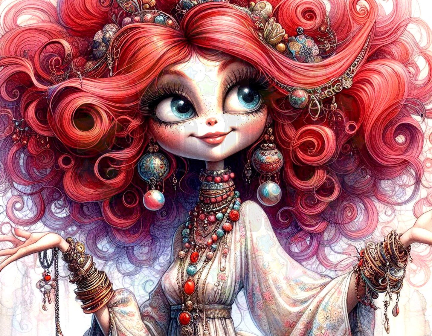 Quirky Red-Haired Lady