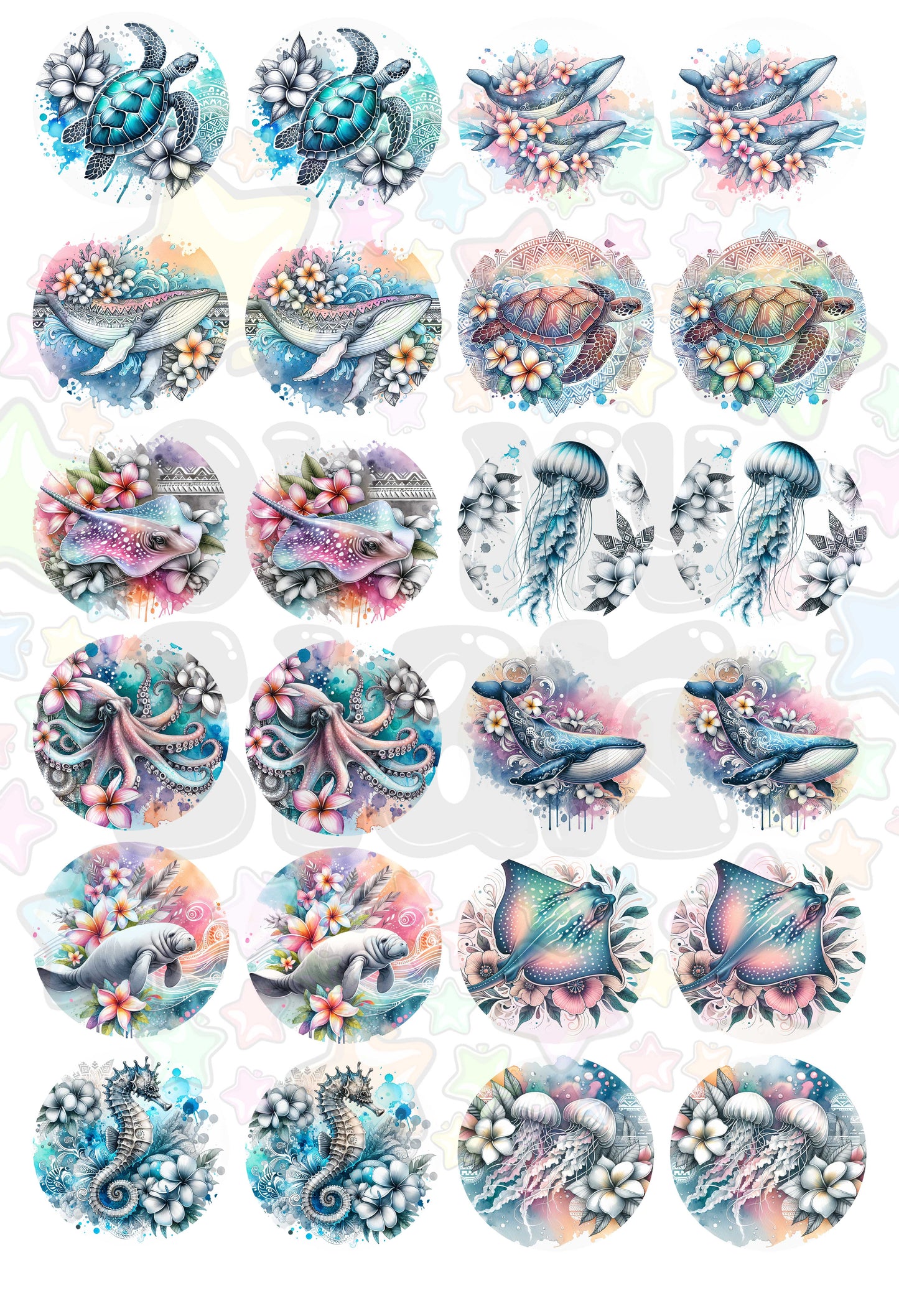 Sea Animals Car Coaster Pack