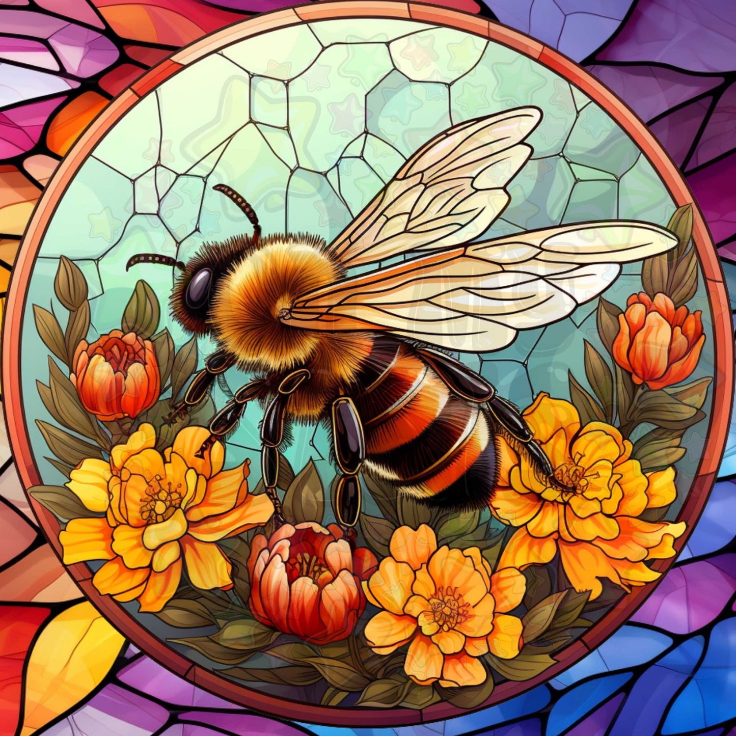 Stained Glass Bee