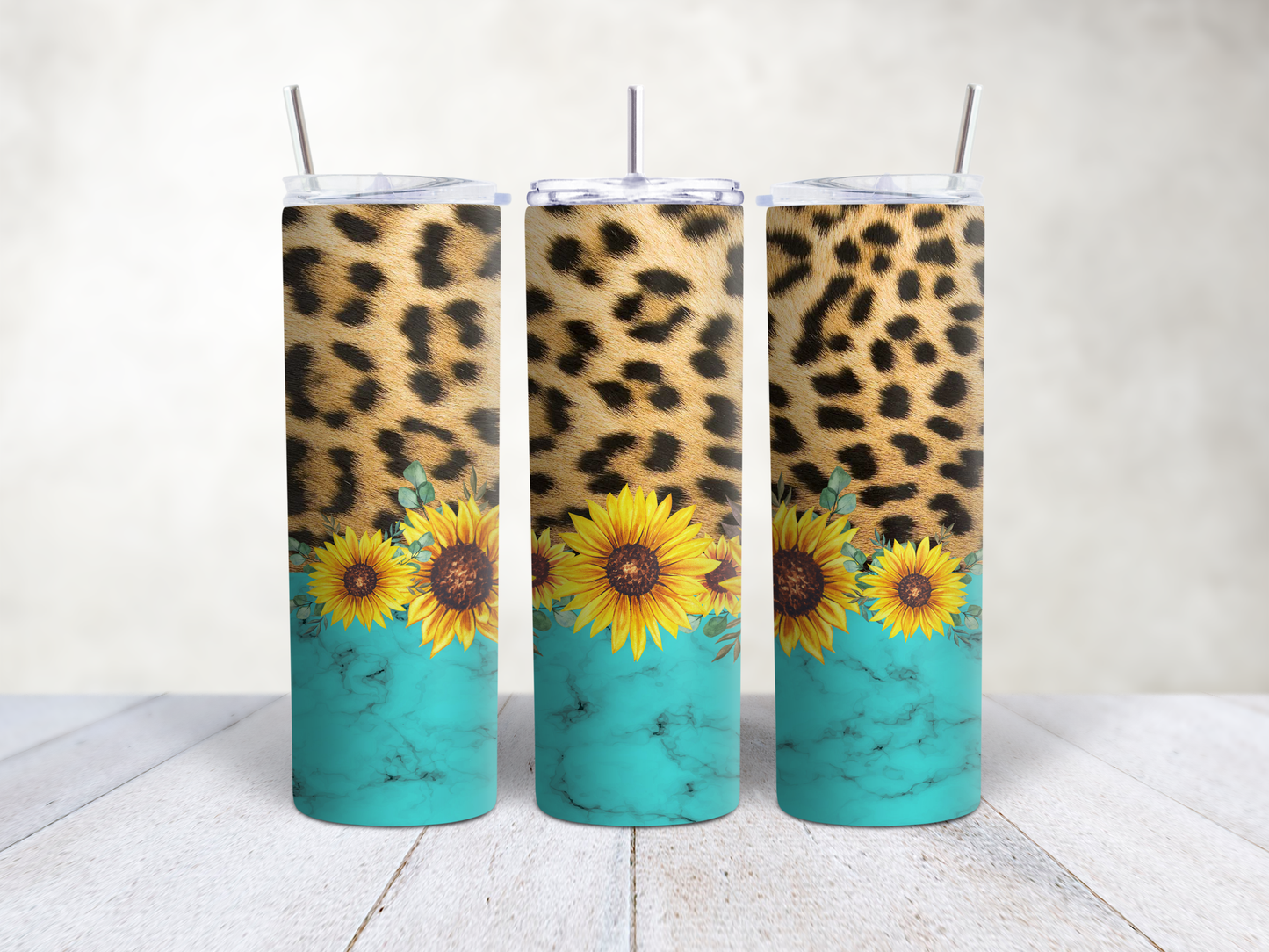 Leopard Sunflowers Marble