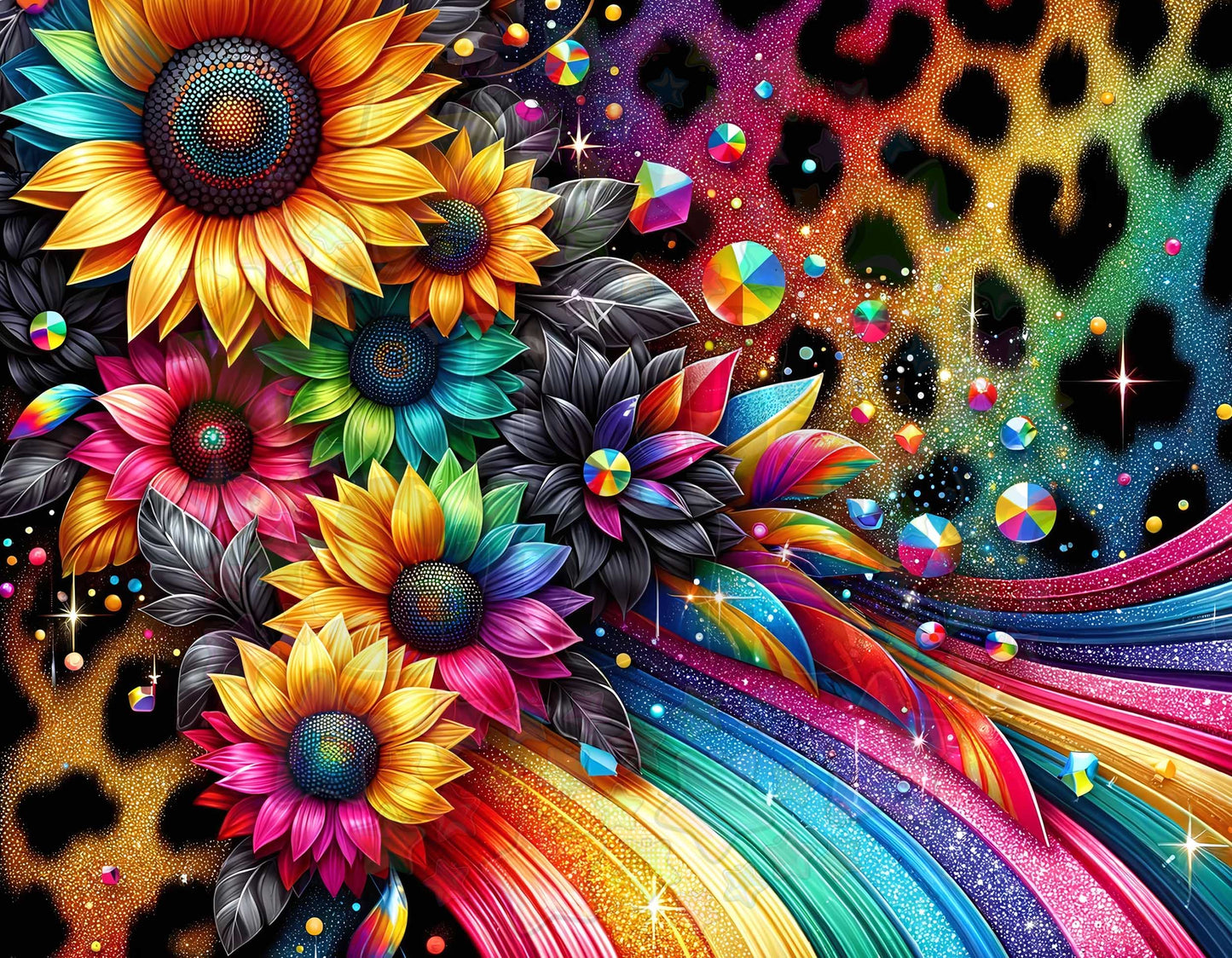 Rainbow Sunflower Jewels
