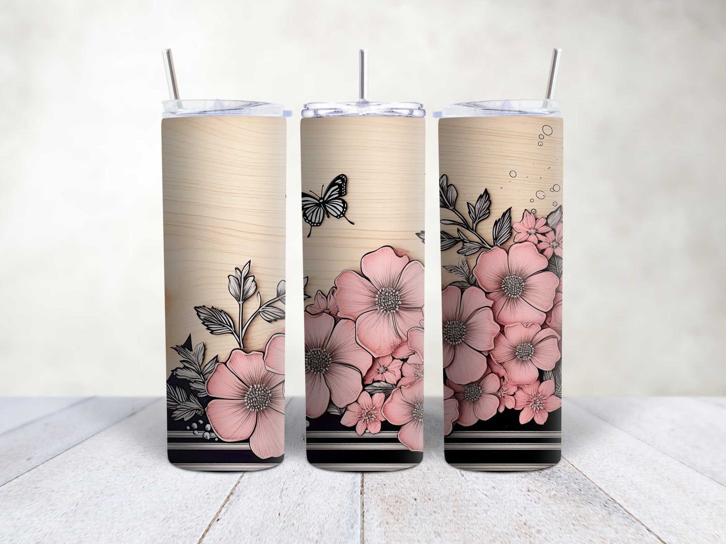 Vintage Pink Flowers