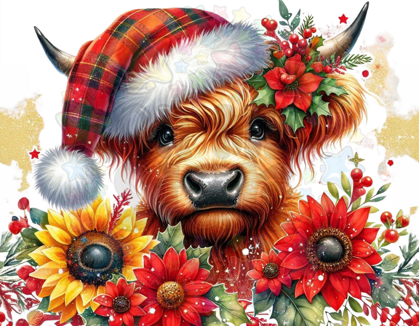 Christmas Highland Cow