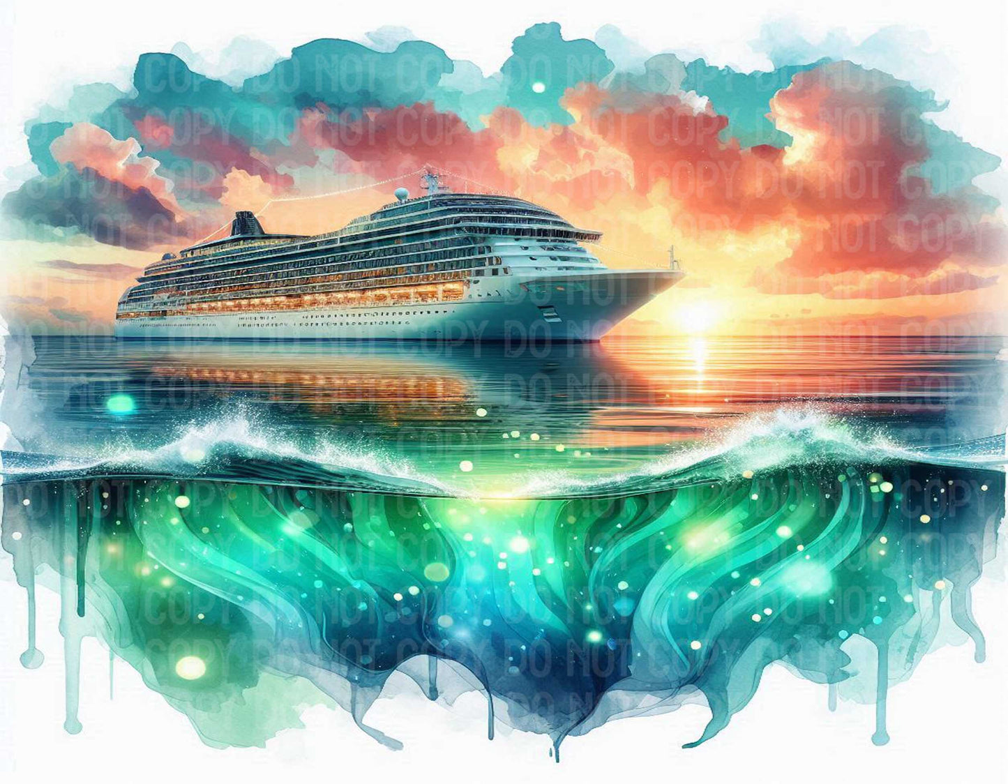 Cruise Green Sunset