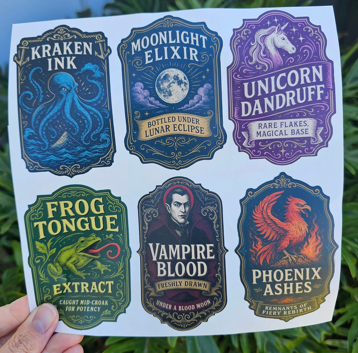 Vintage Potion Labels 6pk