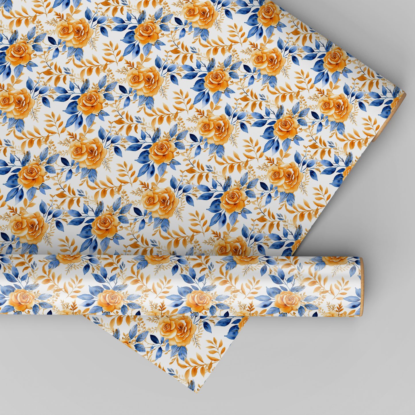Blue & Orange Flowers