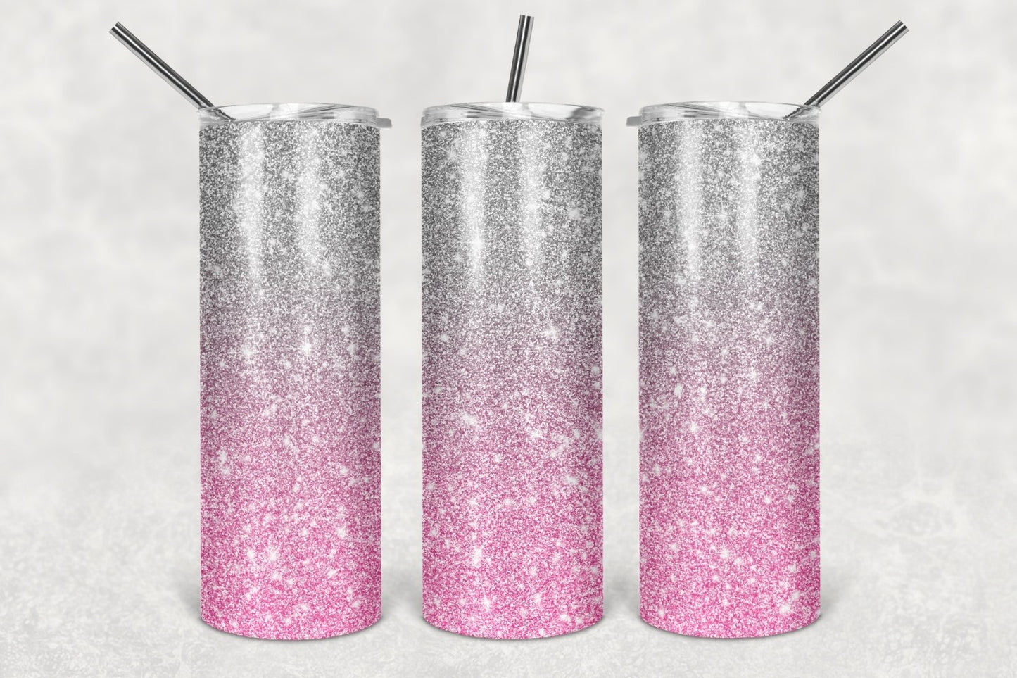 Pink and Silver Glitter