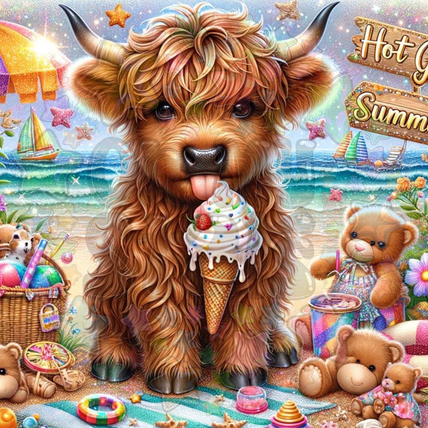 Highland Cow Summer
