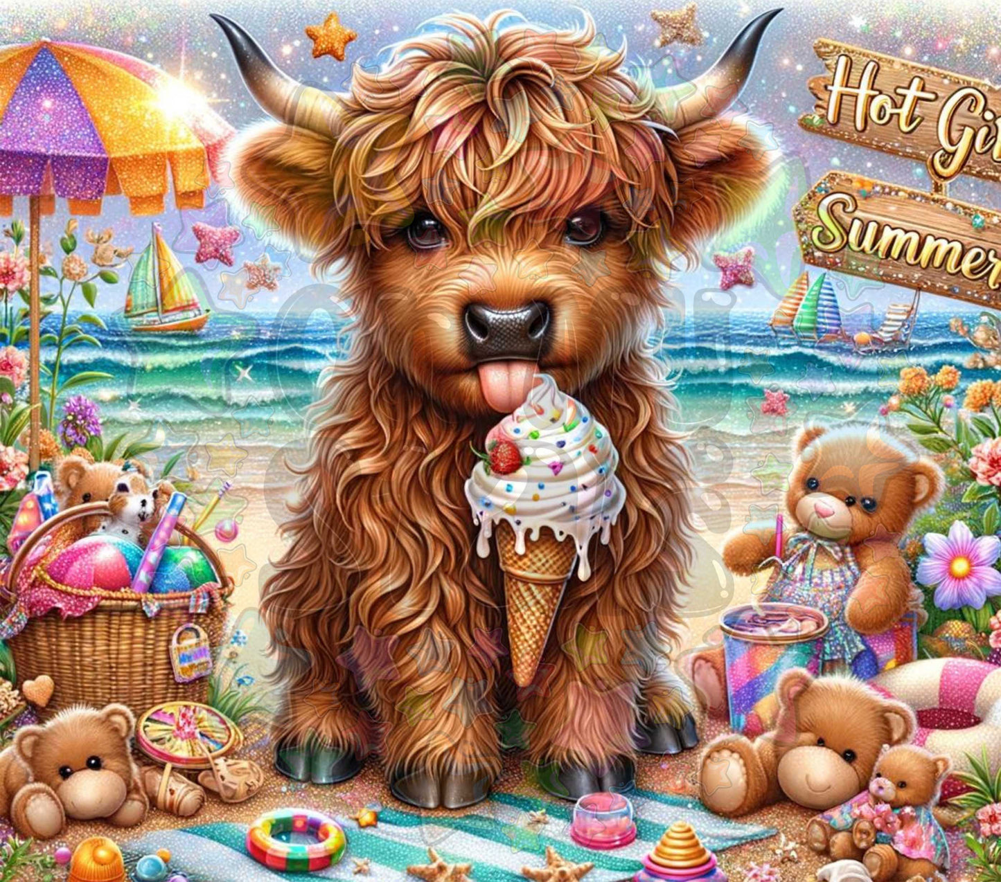 Highland Cow Summer