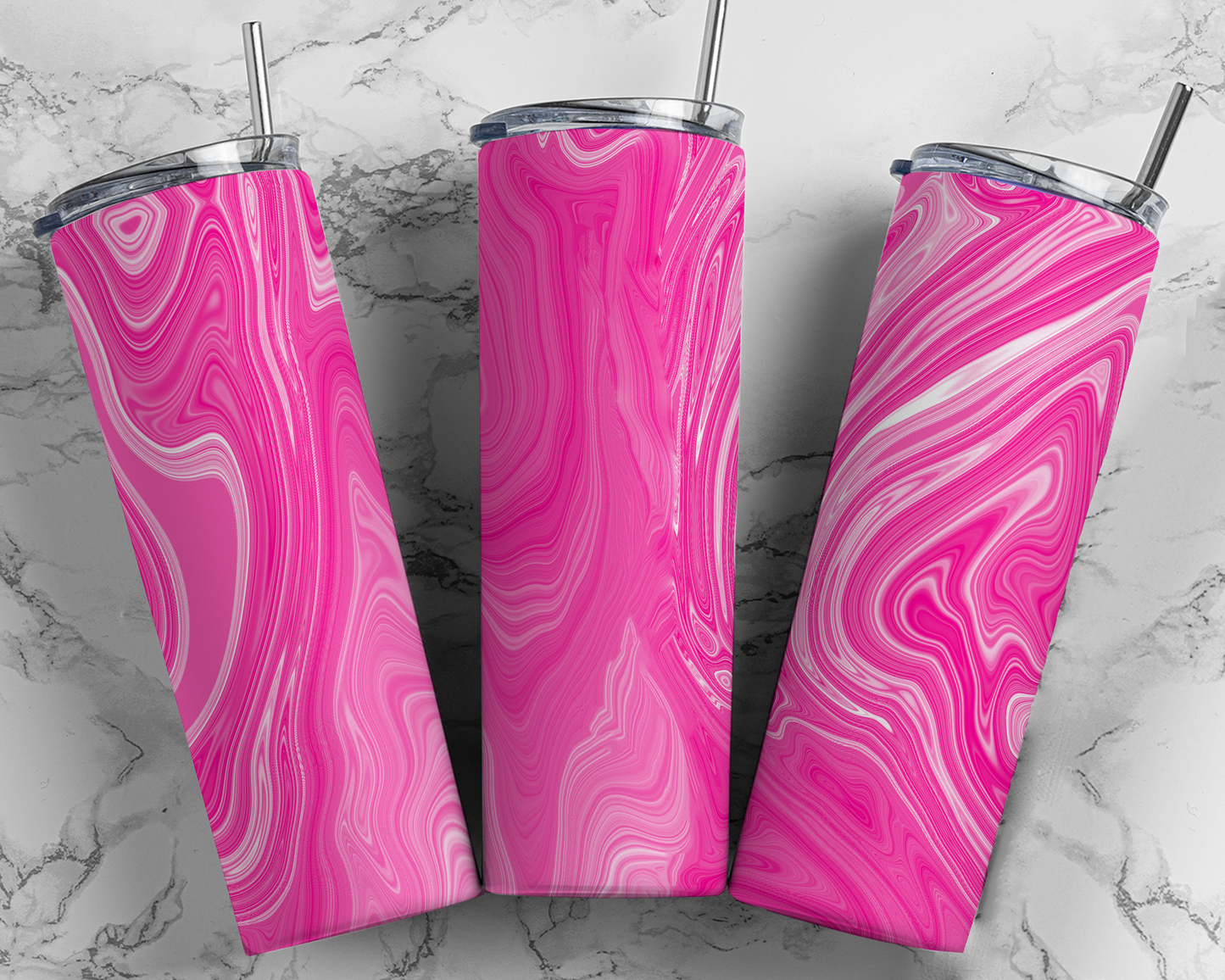 Pink Alcohol Ink Tumbler Wrap