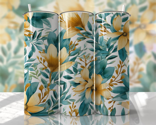 Yellow & Teal Flowers