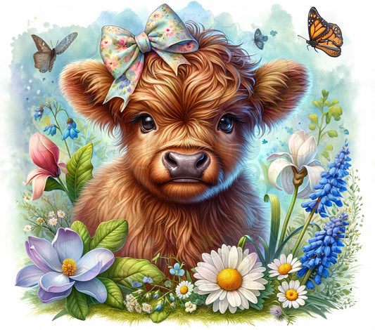 Blue and White Flowers Highland