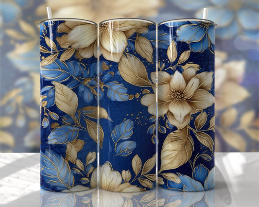 Blue and Beige Flowers