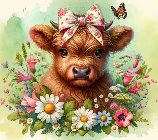 Green Watercolour Splash Highland