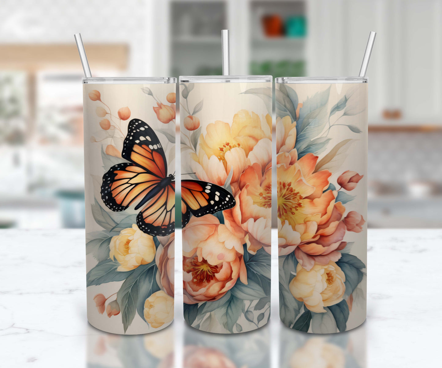 Butterfly Orange Flowers