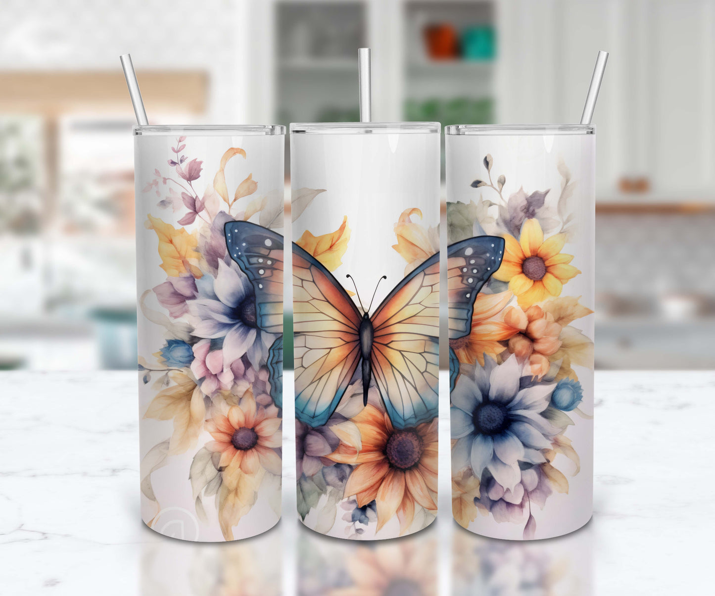 Ombre Butterfly Flowers