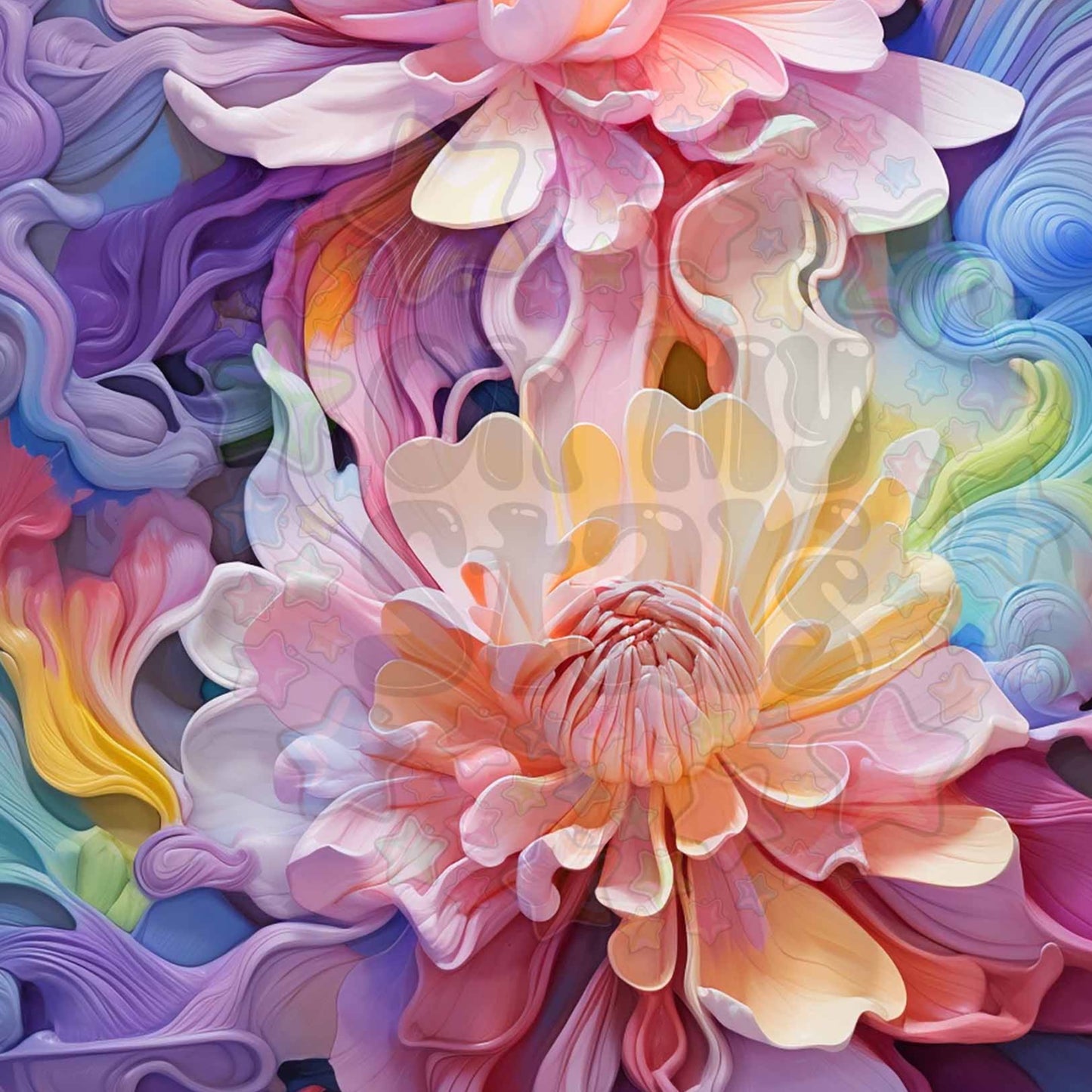 3D Pink Flowers