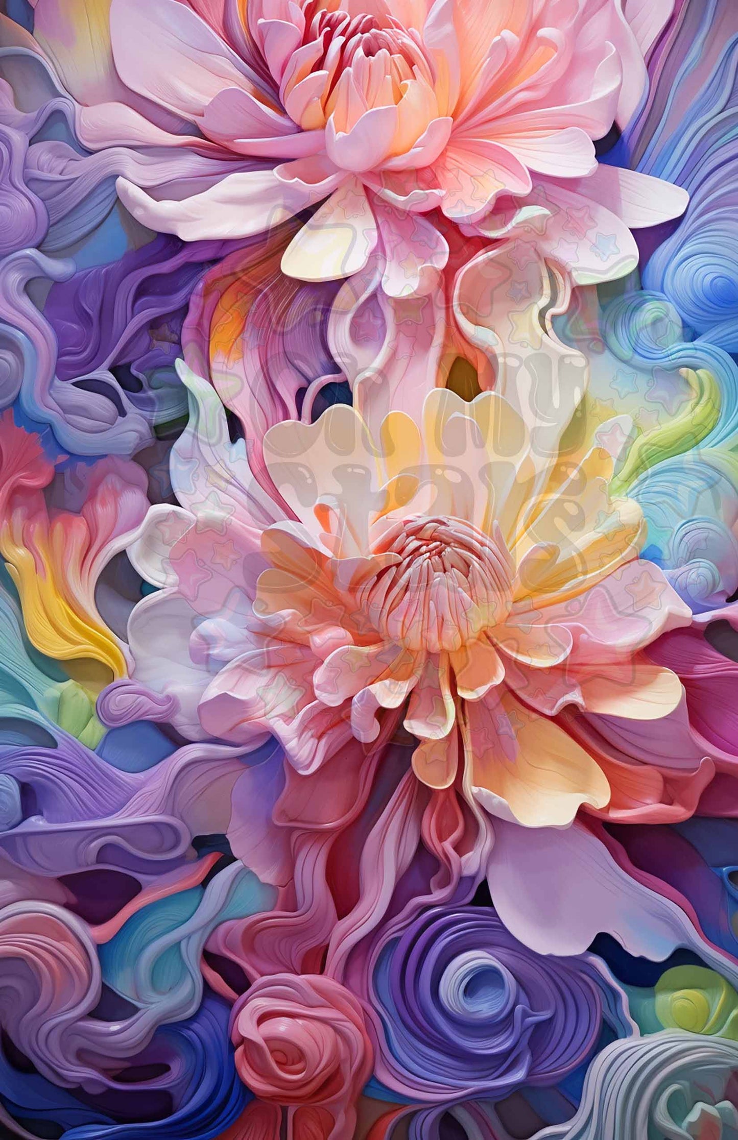 3D Pink Flowers