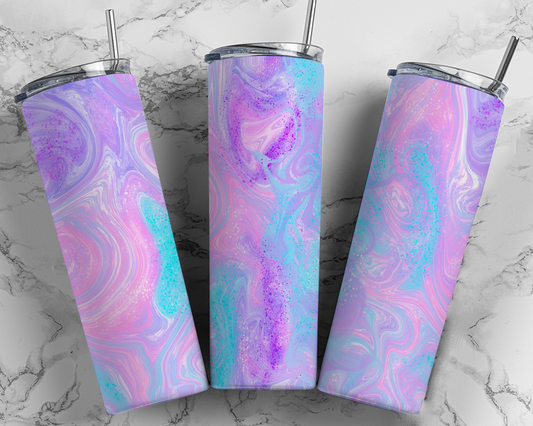 Purple Alcohol Ink Tumbler Wrap