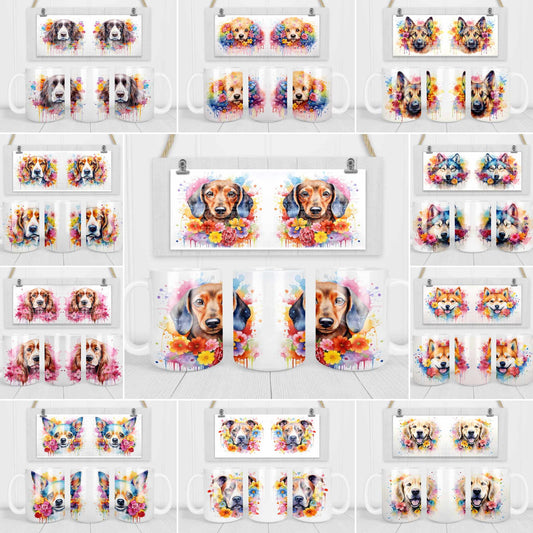 Watercolour Dog 11 Wrap Bundle 1