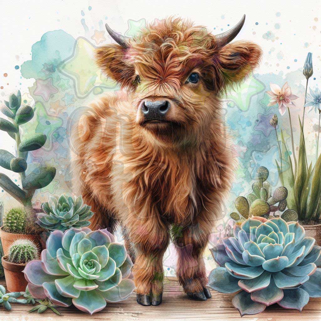 Baby Highland Cow Succulents