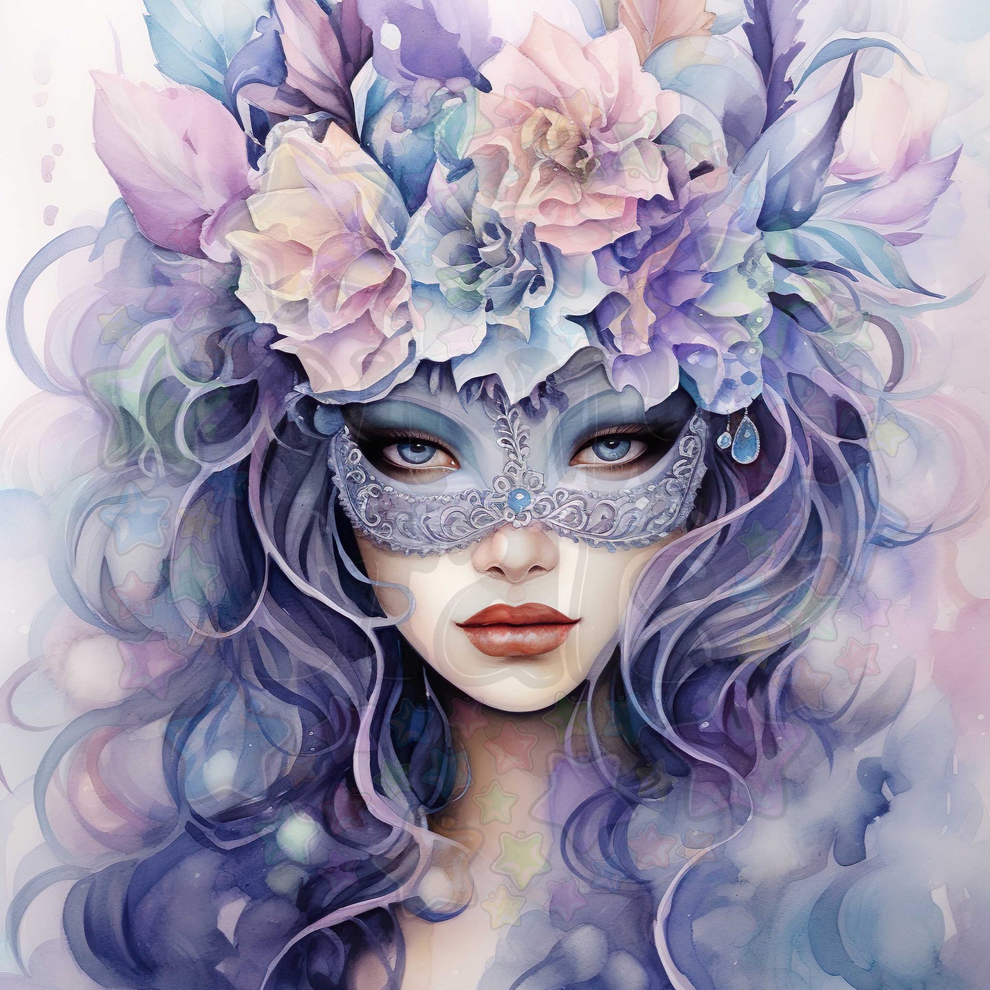 Pastel Masquerade Lady Flowers