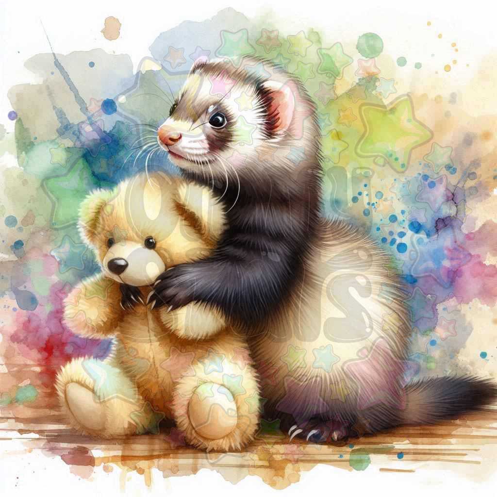 Ferret with Toy