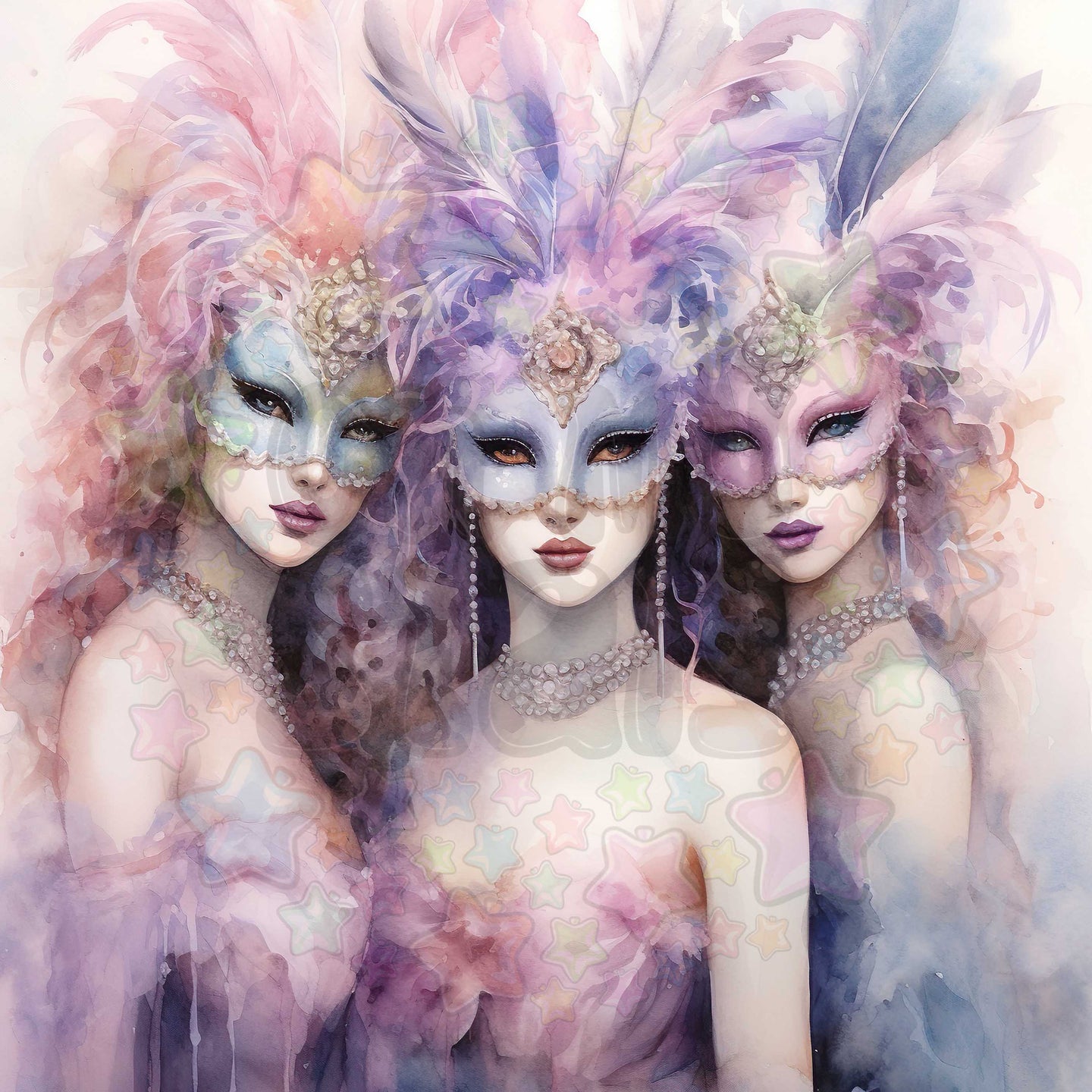 Pastel Masquerade Triple