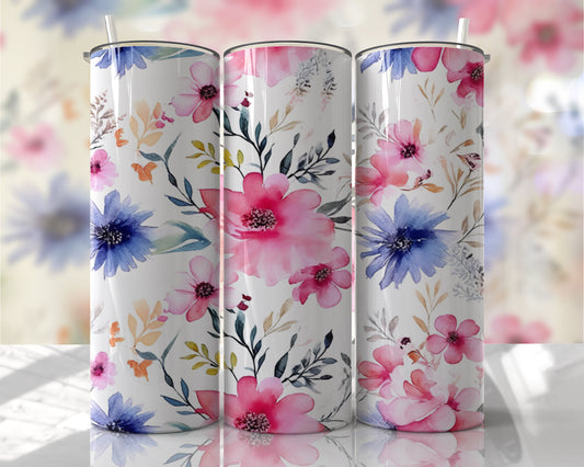 Pink & Indigo Flowers