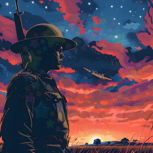 ANZAC Soldier Sunset