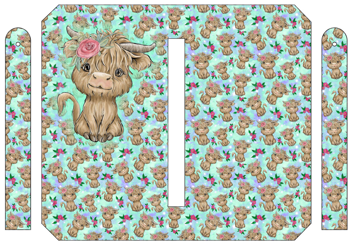 Aqua Highland Cow