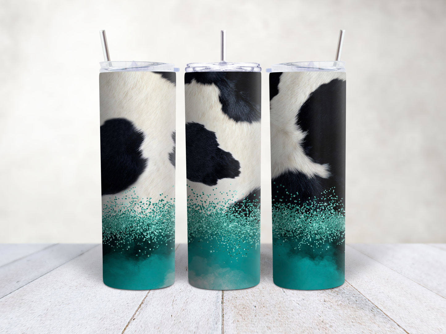 Aqua Cowhide