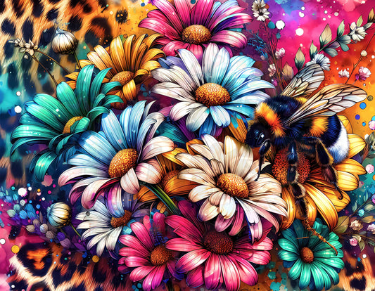 Bee Rainbow  Flowers