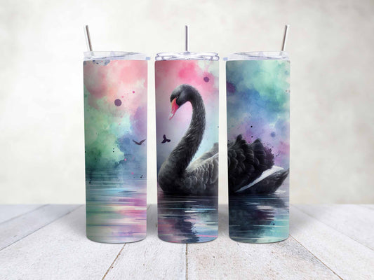 Black Swan Pastel Background