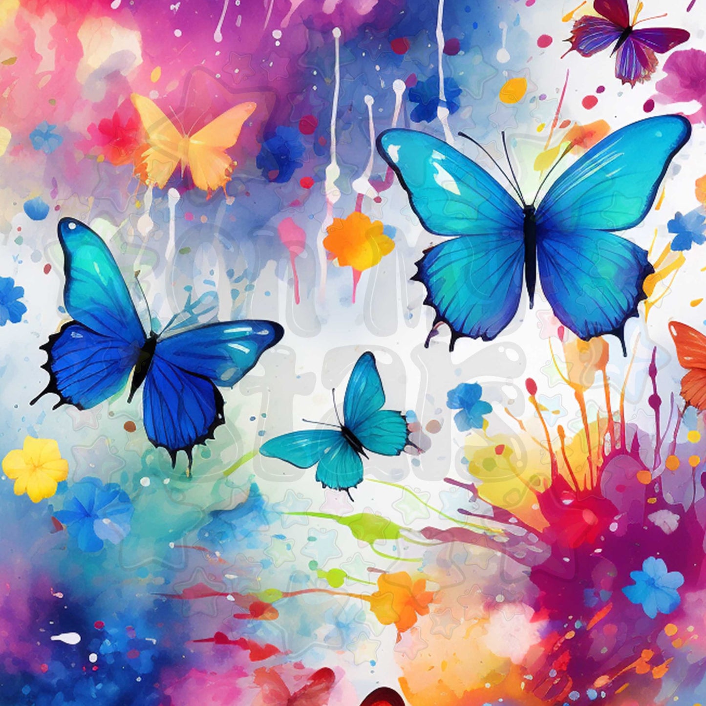 Bright Blue Butterflies