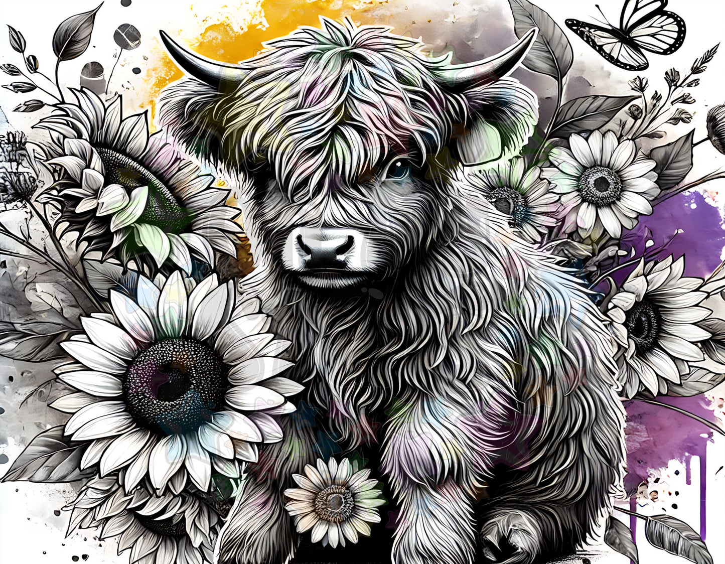 Black and White Highland